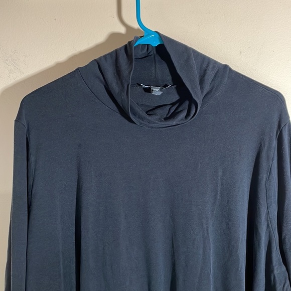 Eileen Fisher black turtleneck stretchy shirt - Picture 2 of 4